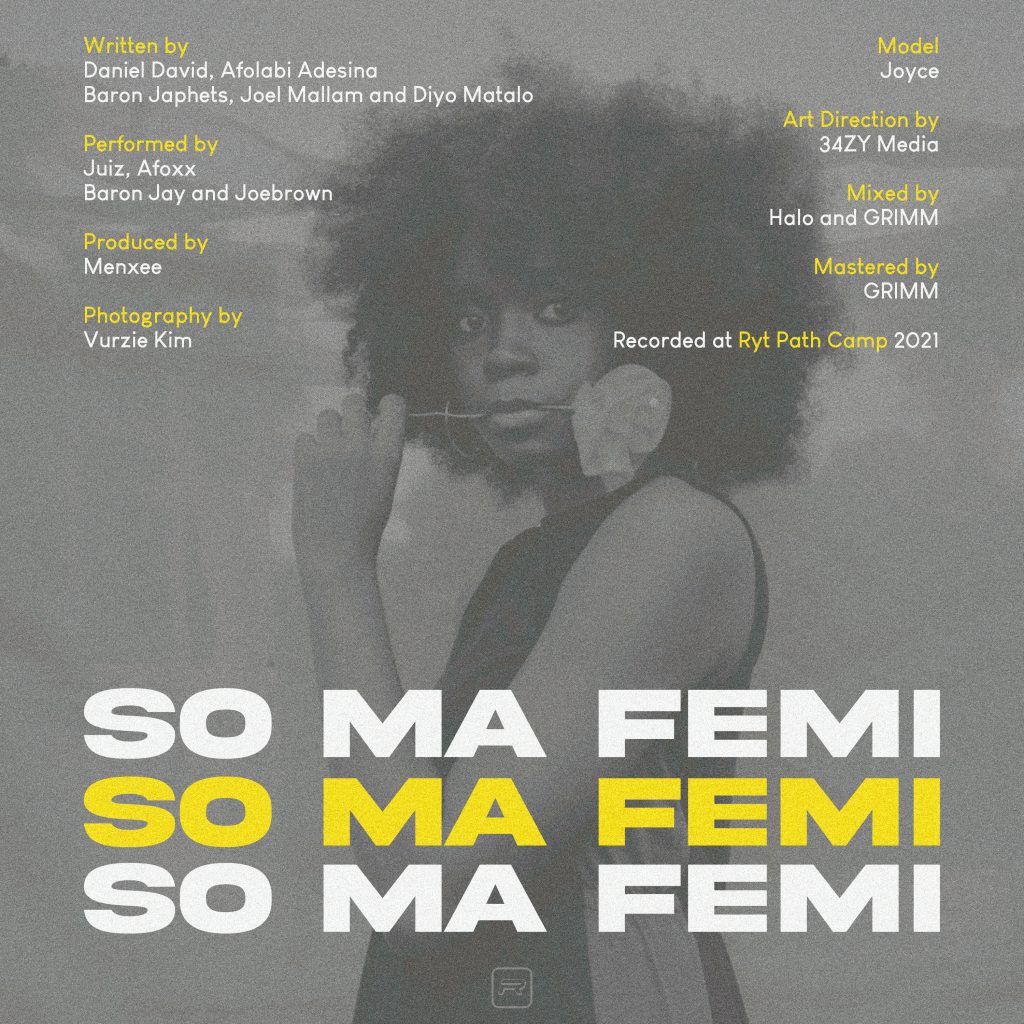 Credits/Back cover for So Ma Femi.